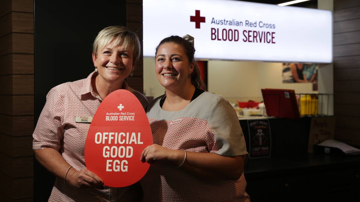 ROLL UP YOUR SLEEVES: Maitland Donor Centre manager Michelle Short and nursing assistant Anita Gray are pushing for extra donations over the Easter break. Picture: Simone De Peak
