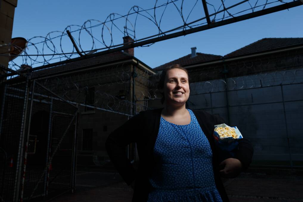 FILM: Maitland Gaol will hold an outdoor screening of the movie Shawshank Redemption. Pictured acting coordinator Zoe Whiting. Picture: Max Mason-Hubers 