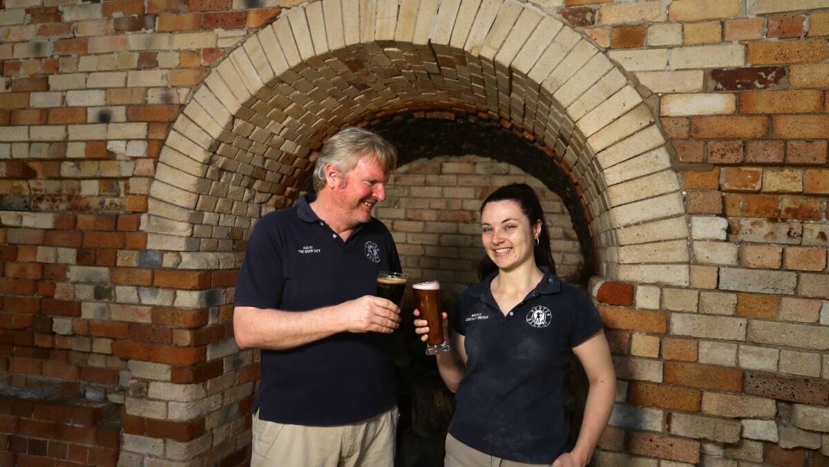 CHEERS: Brewers Keith Grice and Brooke Amos from the Hunter Beer Co will be on hand at the Bitter and Twisted Boutique Beer Festival. Picture: Jonathon Carroll