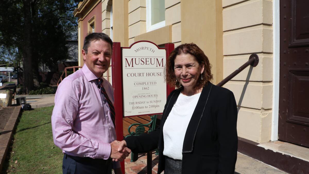 GRANTED: Hunter parliamentary secretary Scot MacDonald and mayor Loretta Baker at the Morpeth Museum, which received $80,000 for a heritage interpretation strategy.