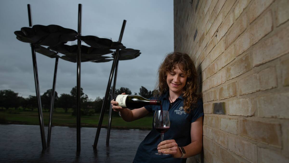 WINE TASTINGS: Tranquil Vale Wines general manager Connie Griffiths is excited to be back in Maitland for this year's Taste Festival. Picture: Marina Neil