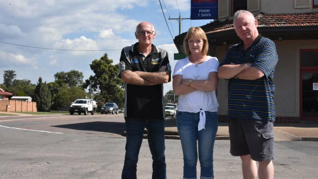 PLANNING: Daryll Jackson, Kim Newton and Steve Gilbey are members of the Heddon Greta Residents Action Group, which is advocating for infrastructure in the suburb.