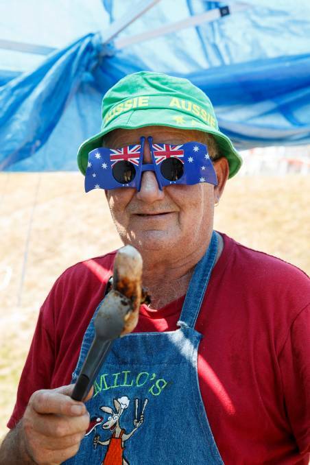  Milo Morrison poses for a pic while cooking sausages at a backyard party on Australia Day in 2019.