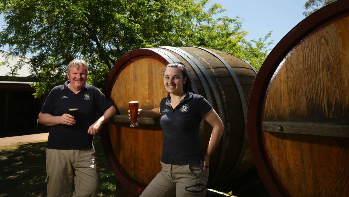 CHIN CHIN: Brewers Keith Grice and Brooke Amos from the Hunter Beer Co will be on hand at the Bitter and Twisted Boutique Beer Festival. Picture: Jonathon Carroll