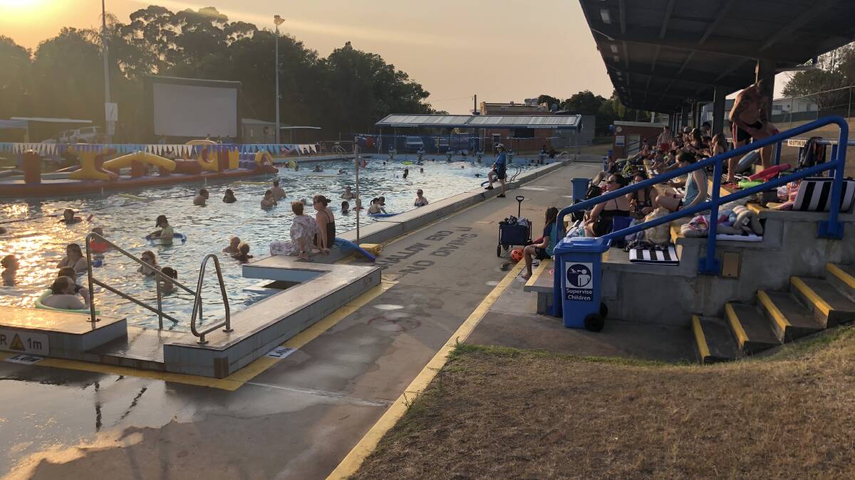 JUMP IN: The city's inaugural Dive In Cinema saw close to 250 people in attendance over the weekend. Picture: Maitland City Council