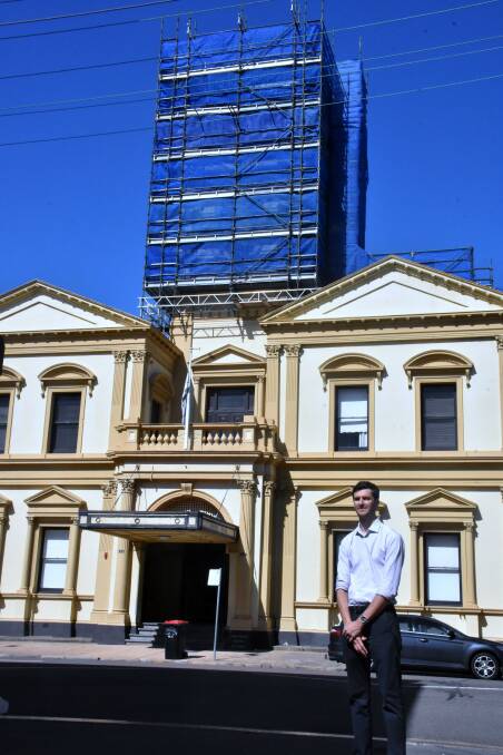 WORKS: Council's Senior Project Architect Ben Griffin at Maitland Tower Hall which is currently undergoing restorative works.