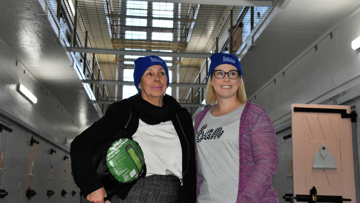 RAISING AWARENESS: Maitland mayor Loretta Baker and rotarian Rhiannon Varley are participating in the Vinnies Community Sleepout at Maitland Gaol next month. 