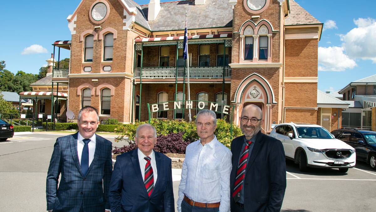 Benhome CEO John Cleary, Chair of RFBI David Adams, Benhome Chairman Bob Geoghegan and RFBI CEO Frank Price.