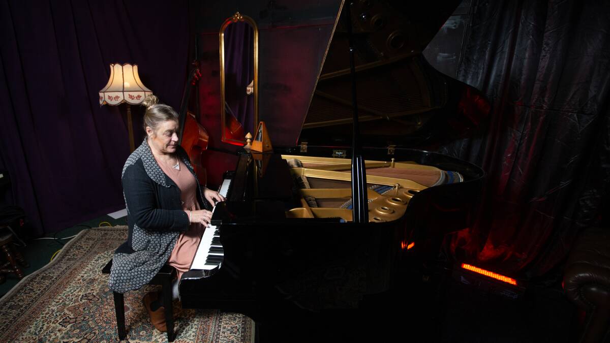 HISTORY REVISITED: Matland Heritage Fest organising committee member Lisa Allen with the Kawai Conservatorium Grand Piano. Picture: Marina Neil