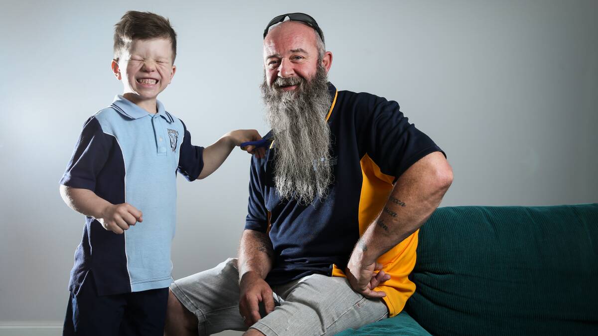 CHOP CHOP: Craigh March is raising money for people like six-year-old Lennox Burgess, pictured, who has Neurofibromatosis Type 1. Picture: Marina Neil