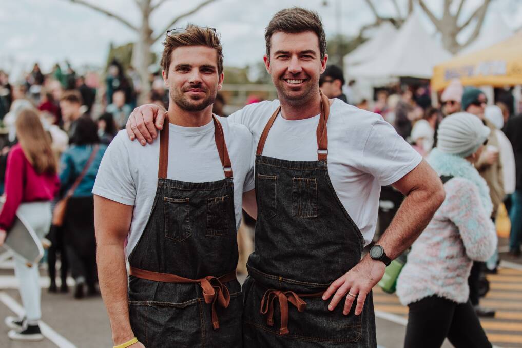 My Kitchen Rules champions Matt Gawthrop and Luke Stewart also appeared at the city's Aroma Festival.