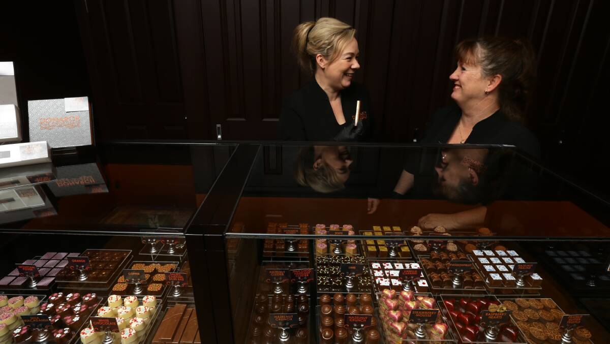 DELICIOUS: Donna Archer, right, and Bec Cant from Donarch Fine Chocolate will have a stall at this weekend's Aroma Coffee and Chocolate Festival. Picture: Jonathan Carroll