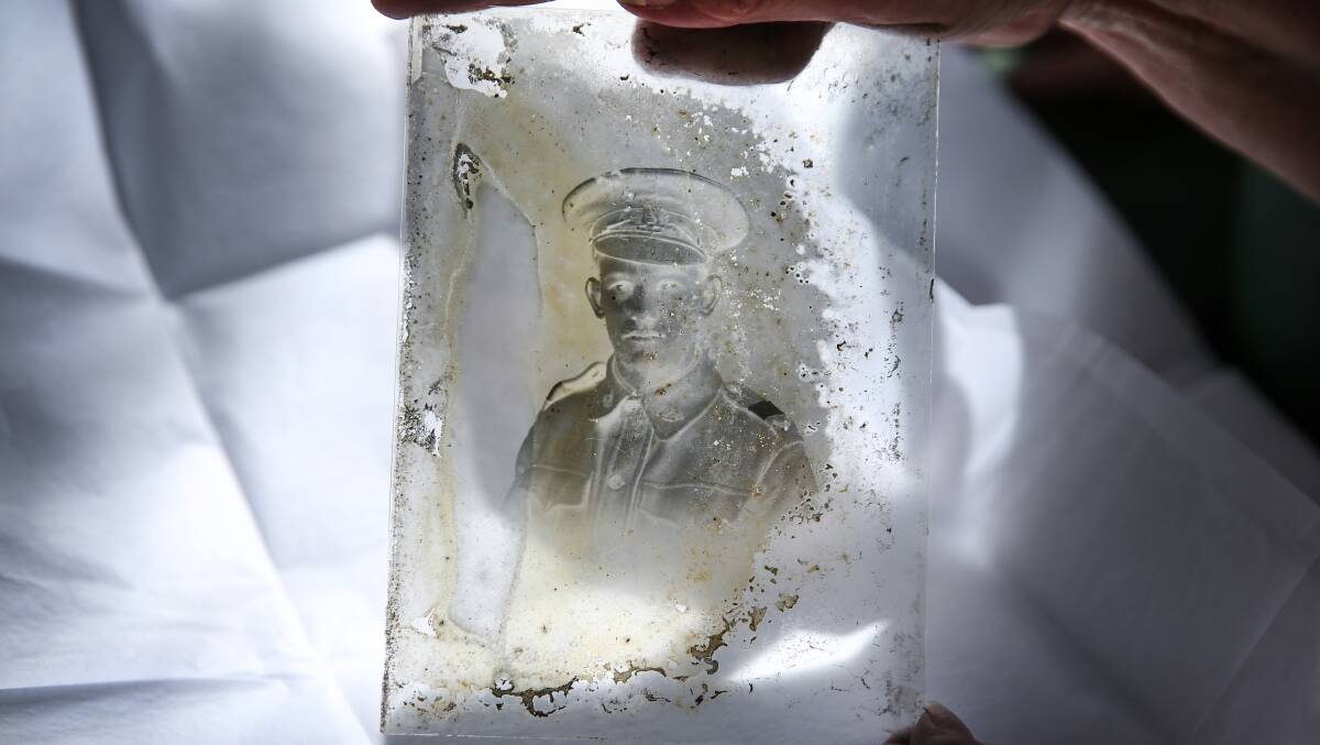 ON DISPLAY: The Lost Diggers of Weston exhibit will launch on Anzac Day, unveiling lost glass plate negative portraits, pictured,  of local World War I soldiers. Picture: Marina Neil