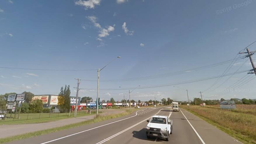 New England Highway at Rutherford. Picture: Google Maps