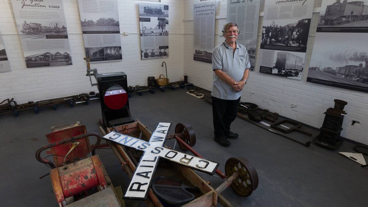 TOOT: Secretary Tom Skelding at the new Maitland Rail Museum which will open its door on Friday at the East Greta Junction.  Picture: Max Mason-Hubers