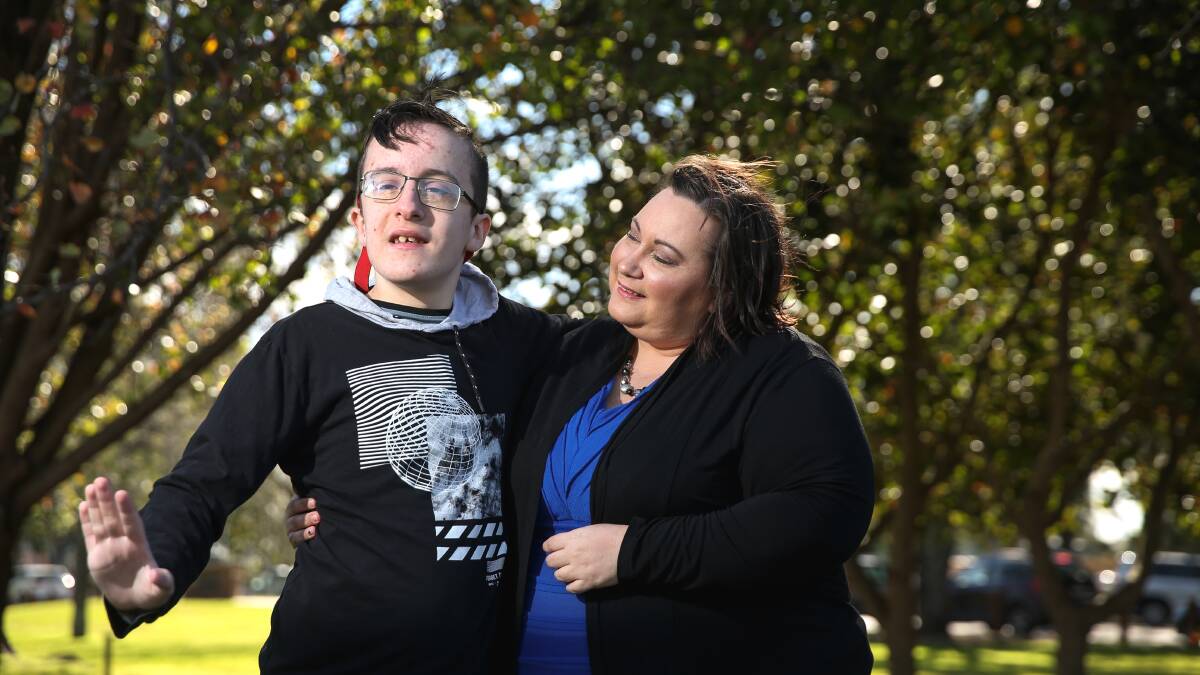 AWARENESS: Connah Newman has the very rare Jordan Syndrome. His mum Crystal is hosting a fundraiser at Maitland Park. Picture: Marina Neil