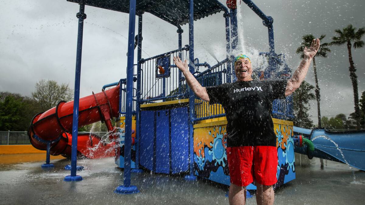 SPLASH: Cr Henry Meskauskas, an ex-Australian swimming champion, tested the water at Maitland Aquatic Centre yesterday, which will open on Saturday. Picture: Marina Neil