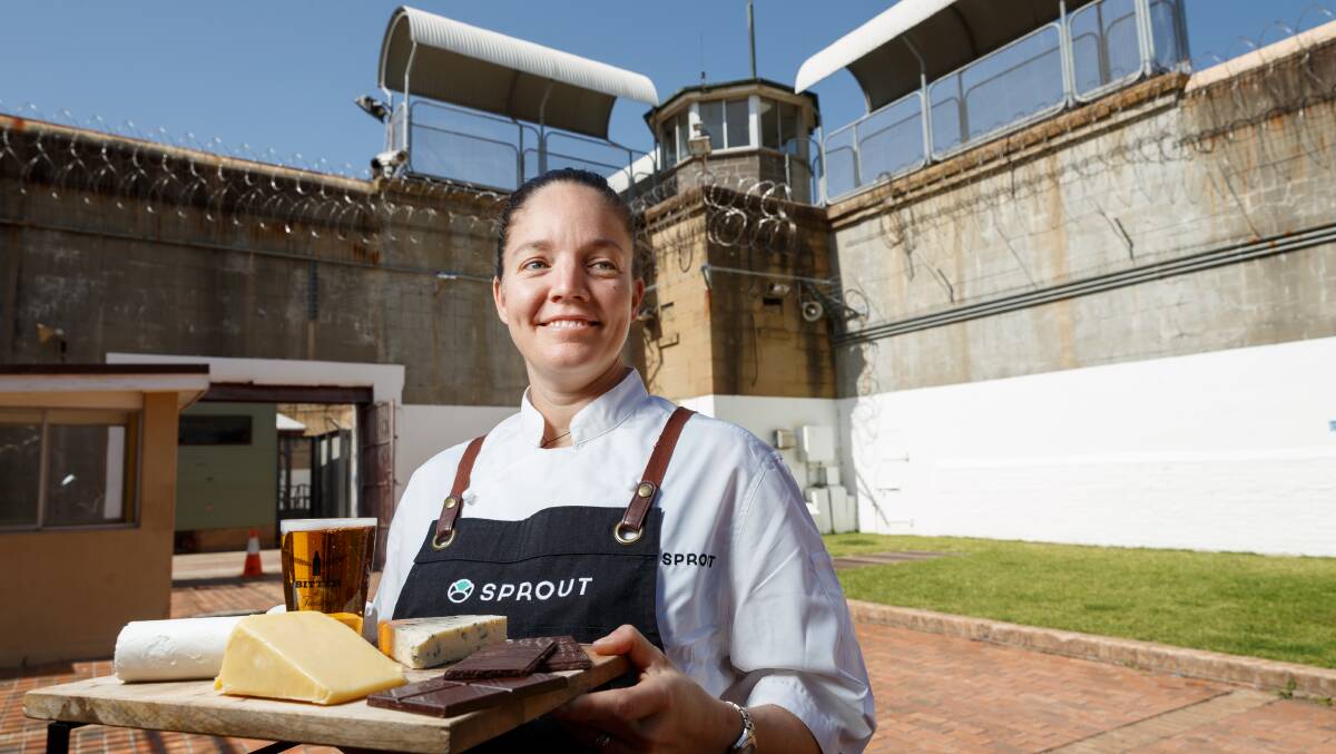 YUM: Sprout Catering's Jacqueline Brown with a selection of cheese, chocolates and beers. Picture: Max Mason-Hubers