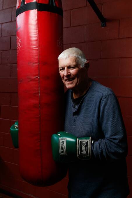Mentor: Bob McLaughlin has been a boxing trainer at Hit N Dip Green Hills for 26 years. Picture: Max Mason-Hubers