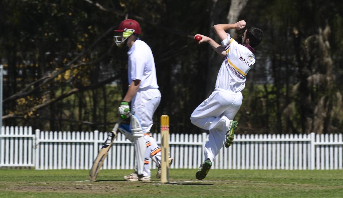 BATTLE OF BOWLERS: Kurri Weston's Alex Seamer (pictured) and Norths' Ben Sayers both claimed five wickets at Kurri Central on Saturday.