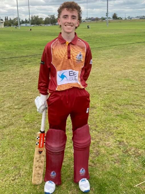 Patrick Stewart was run out on 95 for Maitland Maroon under-17s against Inverell 