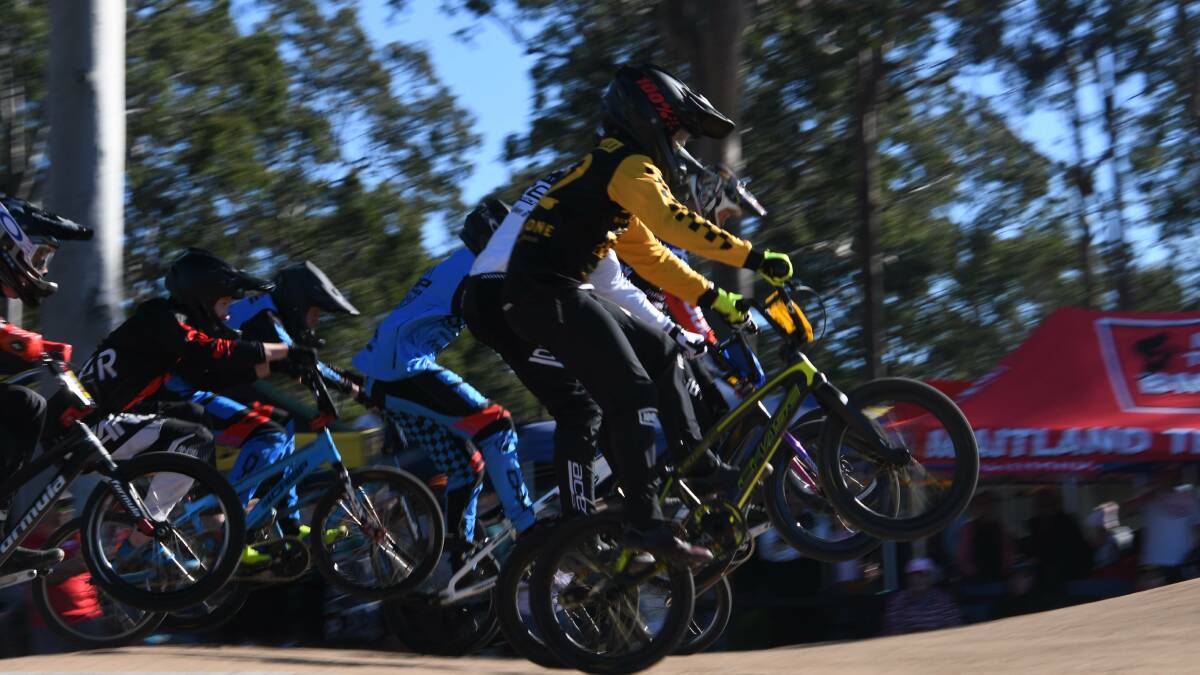 SUPER COMPETITIVE: The racing will be red-hot at the NSW BMX Championships in Maitland on the weekend. Picture: Michael Hartshorn