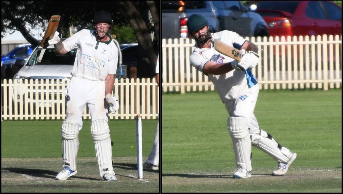 Plovers bowler Harry King (left) and Warriors counterpart Jacob Simmons (right) were heroes with the bat, Pictures by Michael Hartshorn