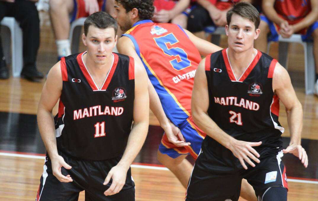 DEFENSIVE PRESSURE: The Mustangs will miss Sam Huggins (left) but can count on Josh Clifford's defensive work against the Hunters. 