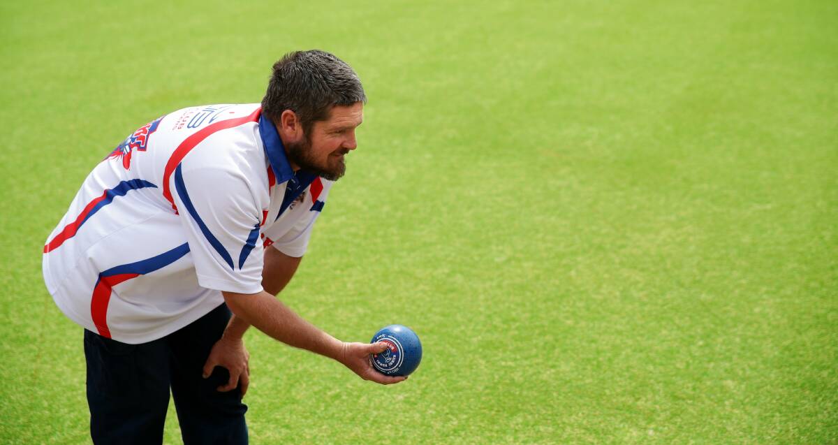 Pairs: Aaron Appleby (pictured) and Nathan Dawson have advanced to the pairs semi-finals at the NSW State Bowls Championship.