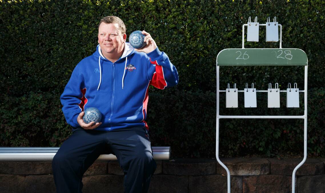 Six of best: Kurri Kurri's Nathan Dawson has become the first person to play a part in all six district lawn bowling titles. Picture: Max Mason-Hubers