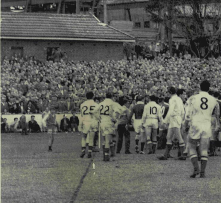 YOU HAD TO BE THERE: A huge crowd watches Newscastle taking on England at Newcastle No.1. Sportsground in 1962.