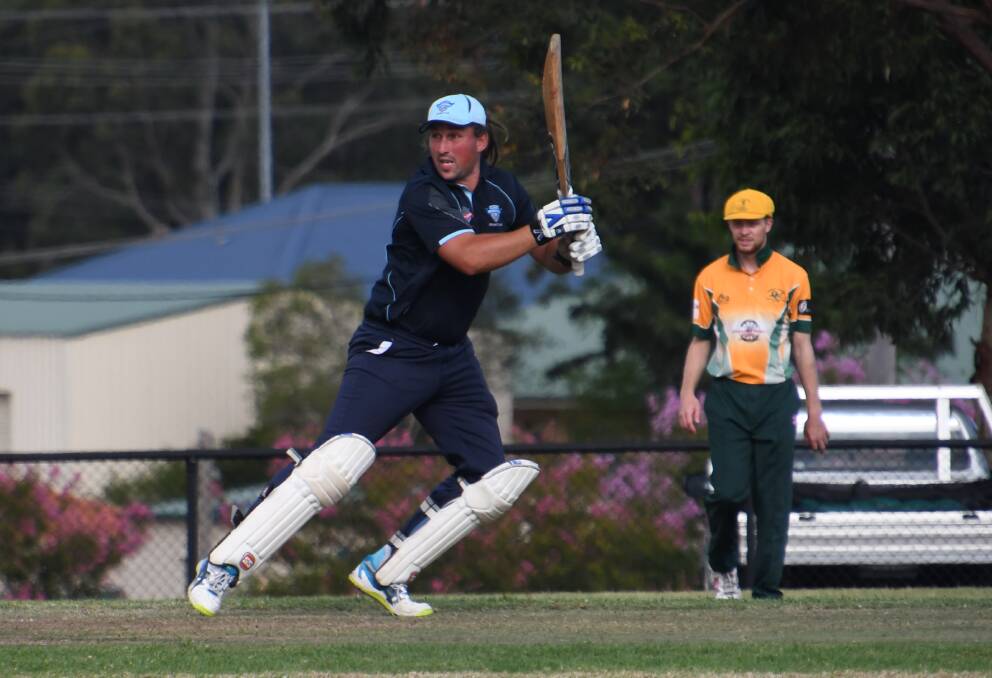 IMPORTANT RUNs: Nathan Cliff's 43 helped Kurri Weston to victory against Raymond Terrace at Kurri Central on Saturday. Picture: Michael Hartshorn