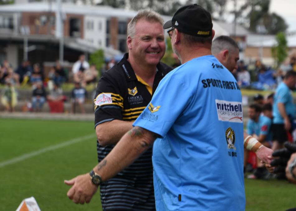 Grand final celebrations at last for Cessnock coach Todd Edwards. Picture: Michael Hartshorn
