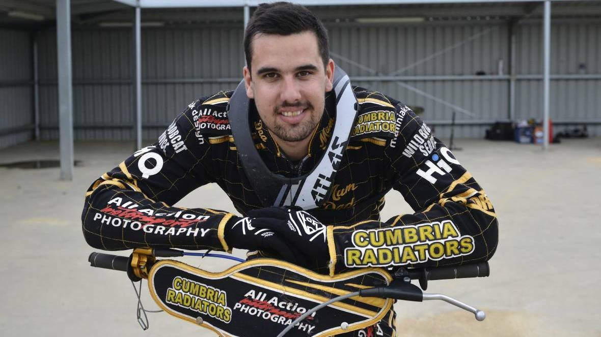 GRAND END TO YEAR: Kurri Kurri's Mason Campton will feature in three major title finals with his British speedway team the Workington Comets.