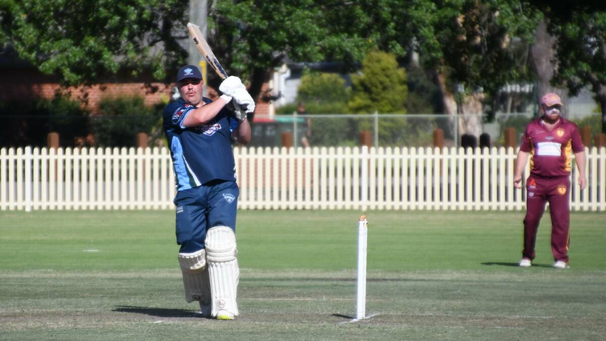 Kurri Weston Mulbring batter Ben Herring in action against City United at Robins Oval on Saturday, January 13, 2024. Picture by Michael Hartshorn