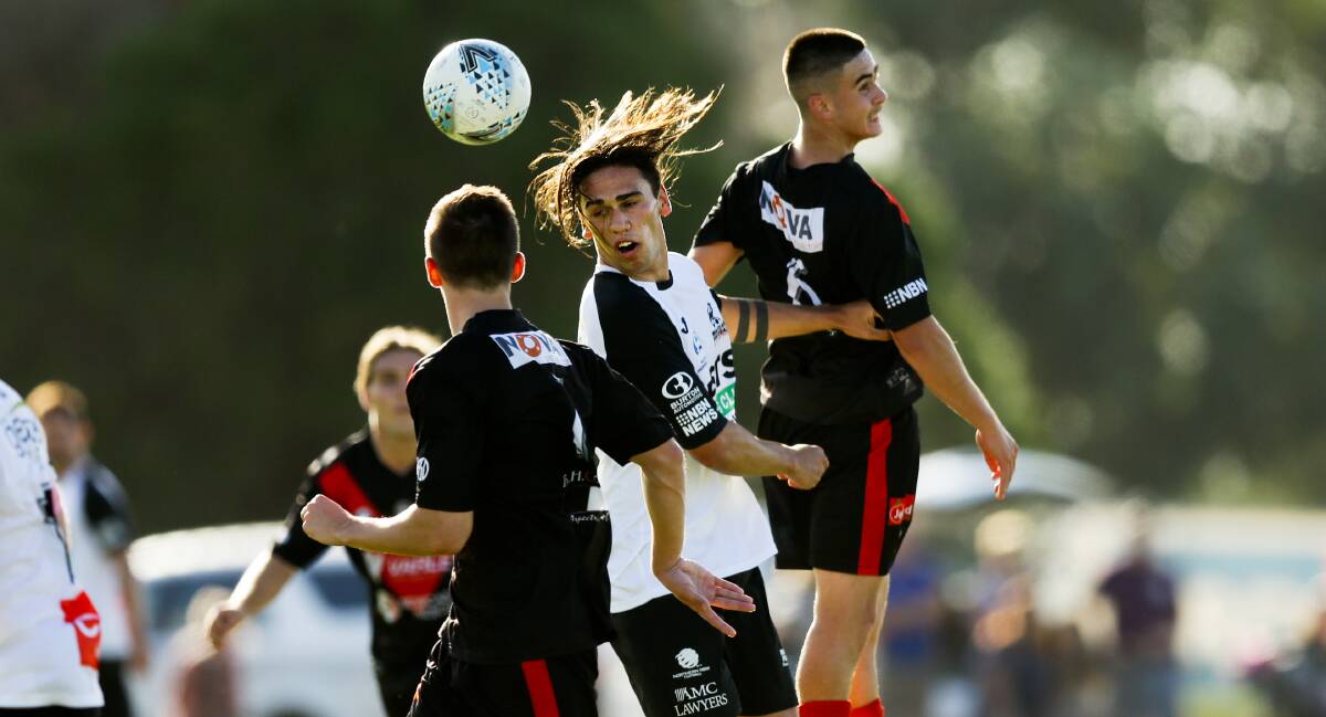 TOP FORM: Maitland's Zach Thomas was man of the match in Tuesday's FFA Cup tie. 