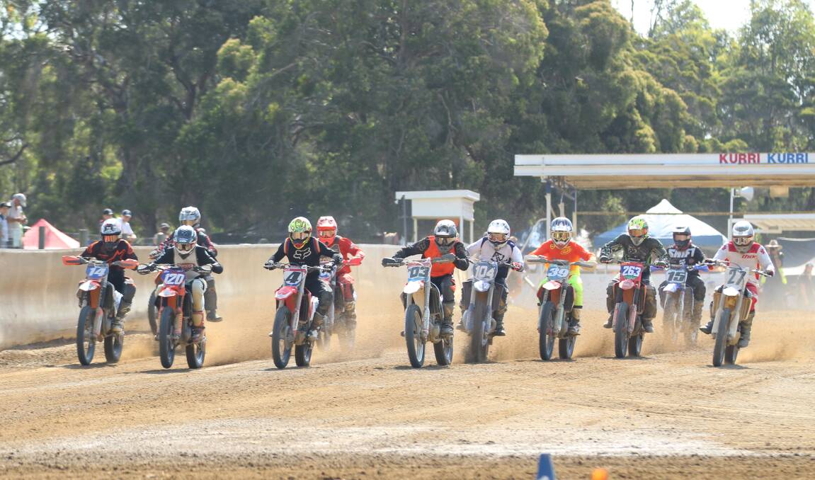 Riders take off in the final of the Casey Stoner Cup. Picture: Sheree Griffin
