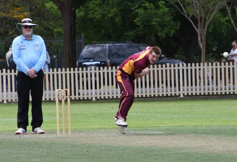 City United paceman Sam Jordan to 3-44 against Norths. Picture by Michael Hartshorn