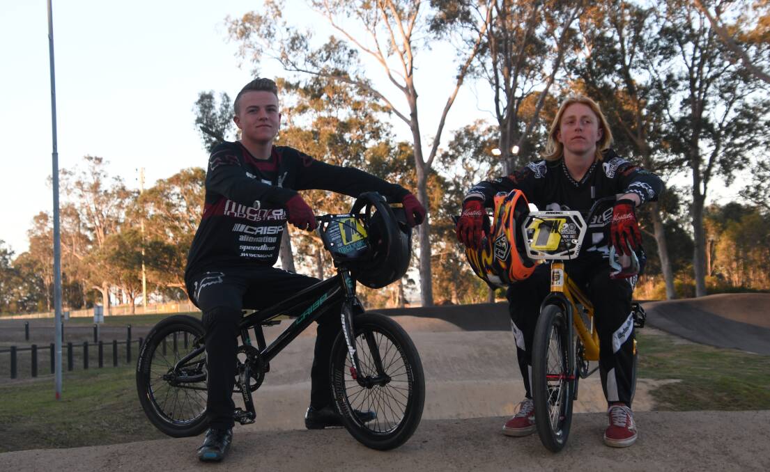 Elite company: Maitland riders Lachlan Moore and Harrison Davis will be competing at the national and state series events.