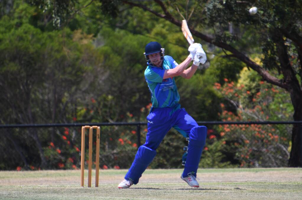 CAPTAIN'S KNOCK: Eastern Suburbs co-skipper Trent Park battled through the heat to compile a match-winning 96 against Kurri Weston to help the Griffins to their first win of the season. Picture: Michael Hartshorn