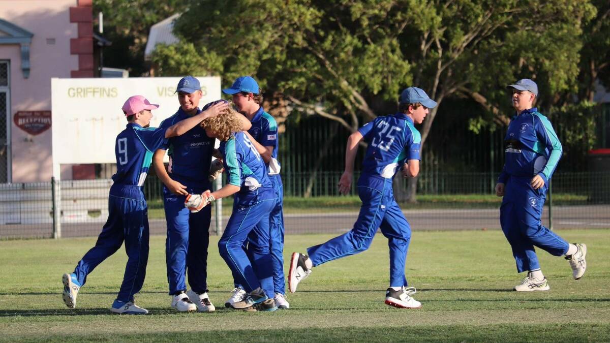 Eastern Suburbs celebrate the fall of a wicket in their high-scoring Twenty20 encounter against Northern Suburbs Black.
