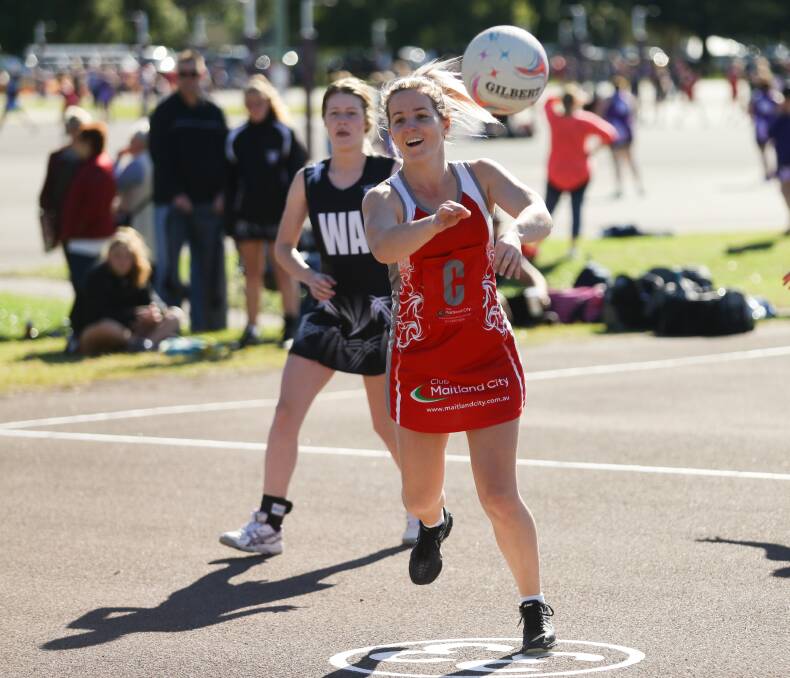 TOP-THREE BATTLE: Club Maitland City's Sarah Mumgovern and her team face The George Tavern on Saturday. Picture: Jonathan Carroll