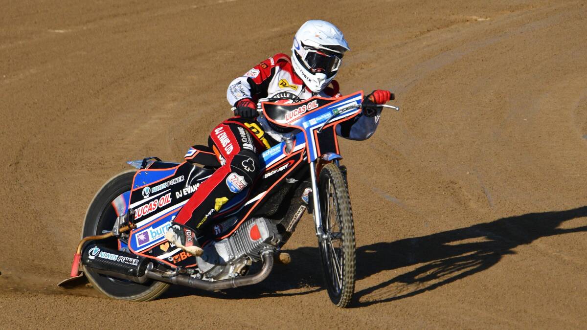 LEADER: Pelaw Main's Rohan Tungate leads the Australian Speedway Solo Championship series by eight points after two rounds. Picture: Michael Hartshorn