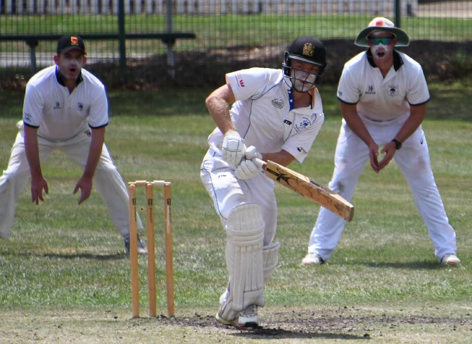 JUST SHORT: Toby Godfray was out for 94, falling just short of his first ton in Maitland.