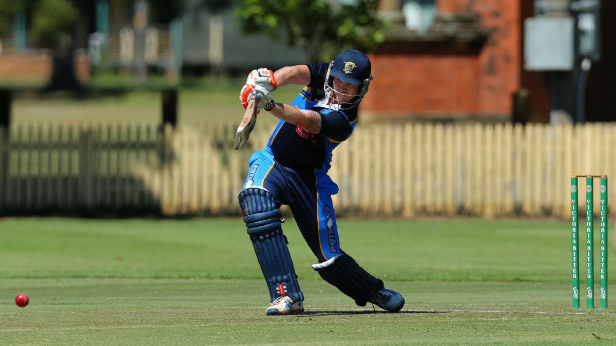 BIG HITTING: Port Stephens' Josh Moxey made 101 not out against Paterson on Saturday.