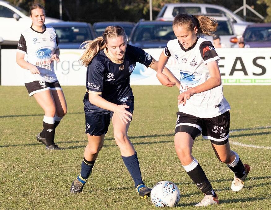 Maitland's Chelsea Greguric scored the equaliser in Maitland's 1-all draw with Charleston Azzurri on Saturday