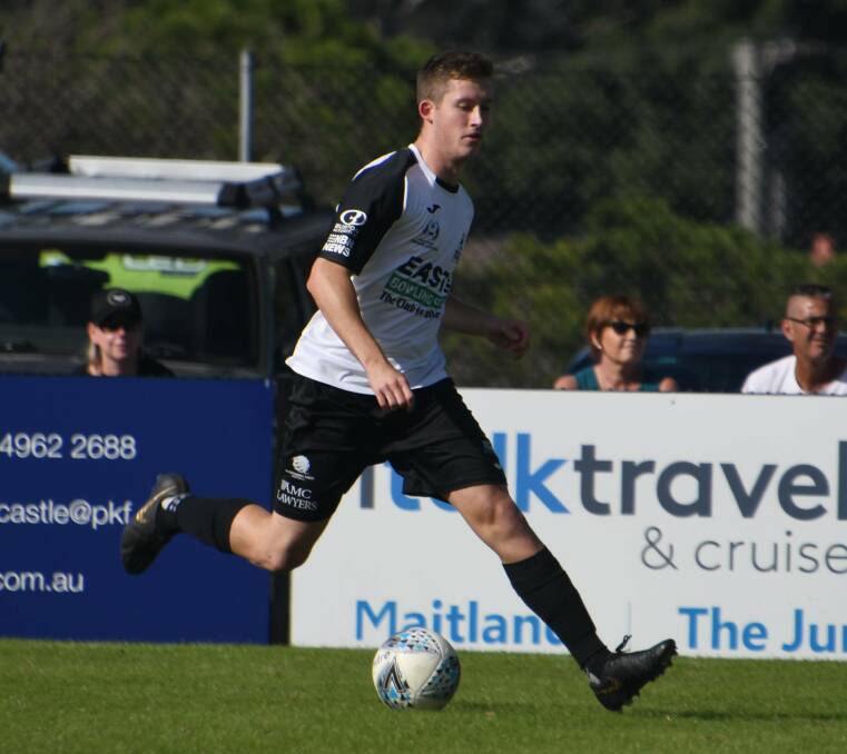 FITNESS TEST: James Thompson injured his foot in Wednesday night's FFA Cup win against Swanea. Picture: Michael Hartshorn