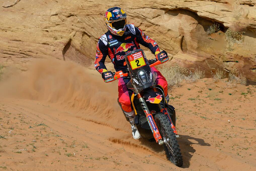 Hunter star Toby Price on stage one of the 2024 Dakar Rally. Picture courtesy of KTM Racing.