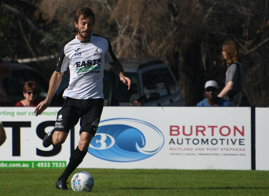 KEY PLAYER: Maitland striker was man of the match in Saturday's 7-2 FFA Cup round six win against Boambee Bombers.