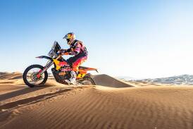 The Hunter's Toby Price on start stage six of the 2024 Dakar Rally. Picture courtesy KTM